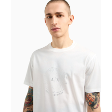 Armani Exchange Gold Centre Logo Tee White