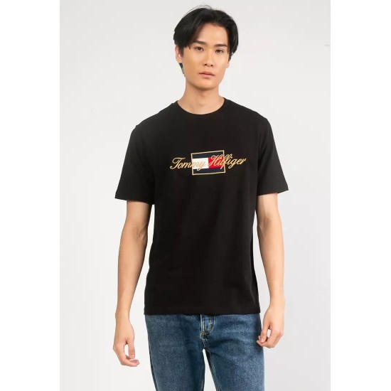Tommy Hilfiger Icon Gold Tee Black