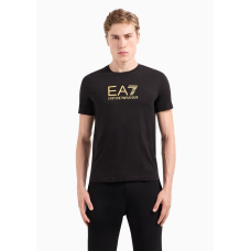 EA7 Emporio Armani Gold Label Cotton Jersey Tee Black