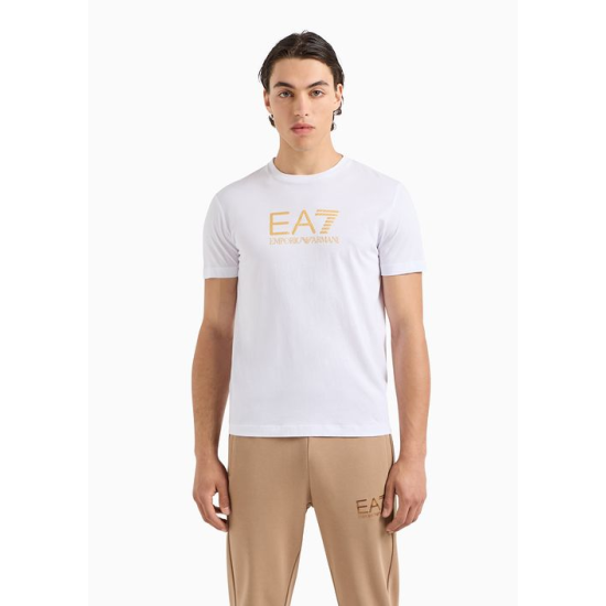 EA7 Emporio Armani Gold Label Cotton Jersey Tee White