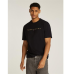 Tommy Jeans Gold Linear Logo Tee Black