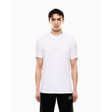 EA7 Emporio Armani Train Gold Lux Tee White/Gold
