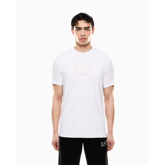 EA7 Emporio Armani Train Gold Lux Tee White/Gold