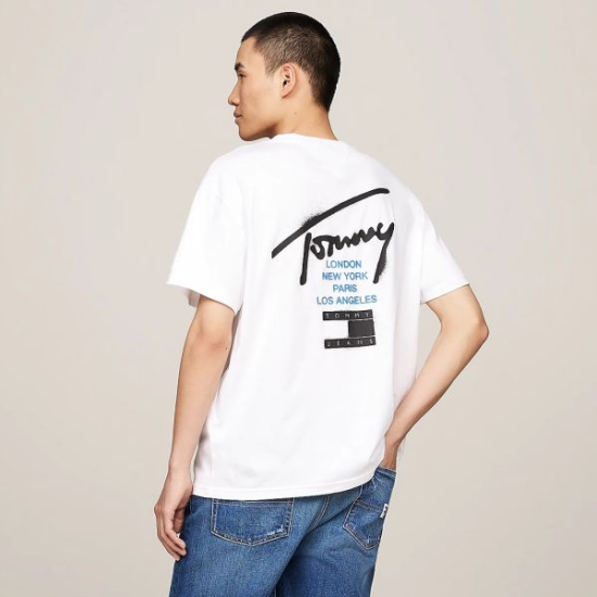 Tommy Jeans Graffiti Signature Tee White