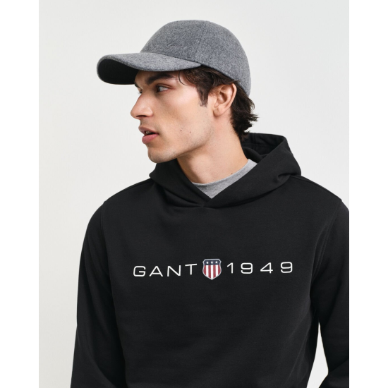 Gant Printed Graphic Hoodie Black