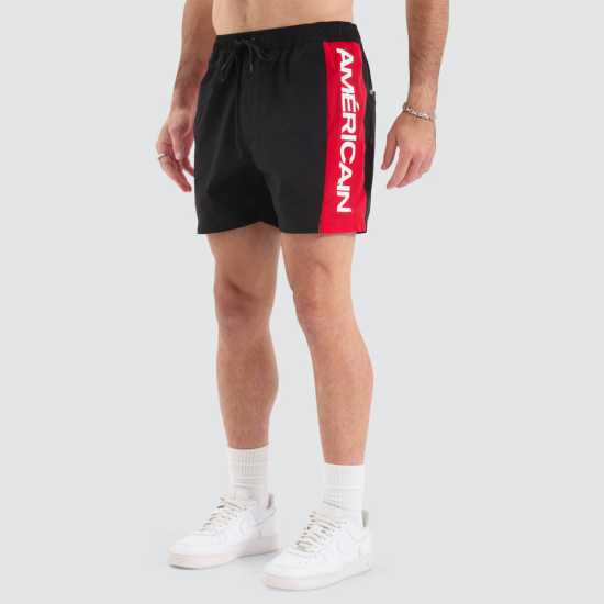 Americain Grima Beach Short Black/Red