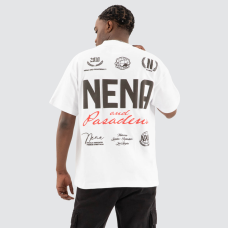 Nena and Pasadena Global Raptor Tee Optical White