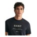 Gant Logo Script Printed Tee Black