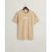 Gant Logo Script Printed Tee Dried Khaki 