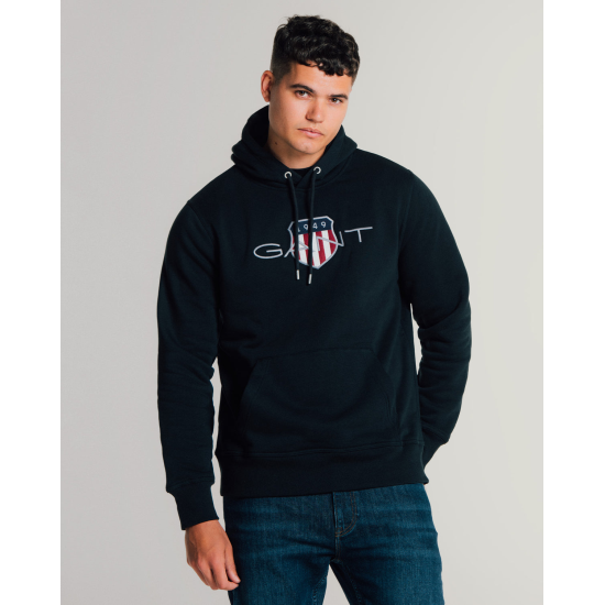Gant Reg Archive Shield Hoodie Black