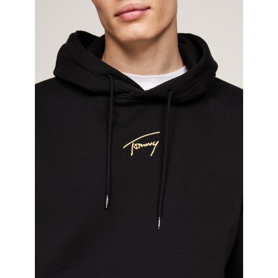 Tommy Jeans Gold Signature Hoodie Black 
