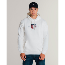 Gant Reg Archive Shield Hoodie Eggshell