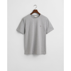 Gant Regular Fit Shield Tee Grey Melange