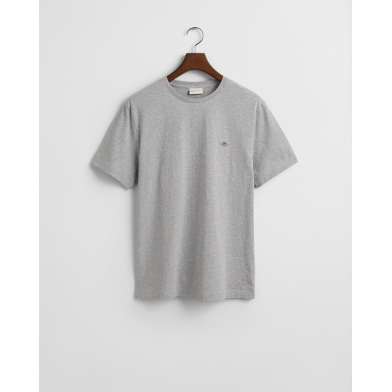 Gant Regular Fit Shield Tee Grey Melange Gant Regular Fit Shield Tee Grey Melange