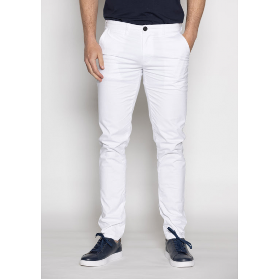 Cutler & Co Hastin Brushed Cotton Trouser White