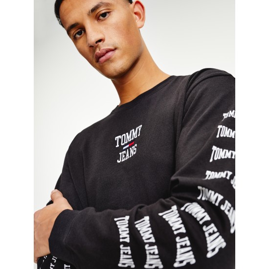 Tommy Jeans Homespun Graphic L/S Tee Black