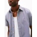 Tommy Hilfiger Flex Poplin Houndstooth S/S Shirt Night Sky