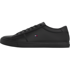 Tommy Hilfiger Iconic Leather Vulc Punched Sneaker Black