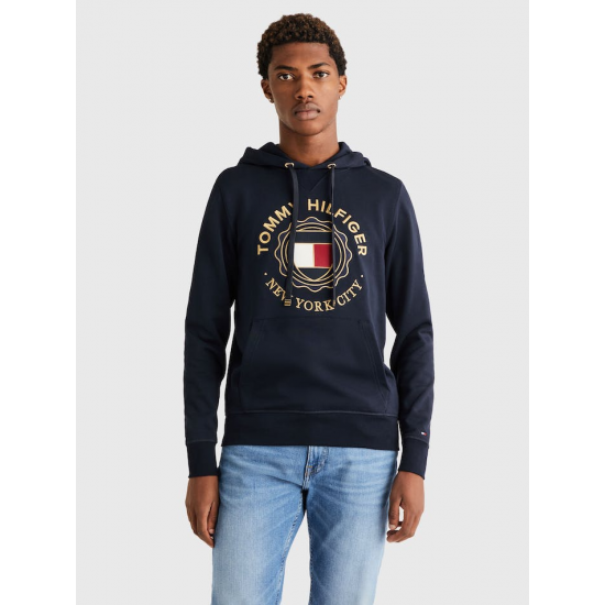 Tommy Hilfiger Icon Roundall Gold Hoodie Desert Sky