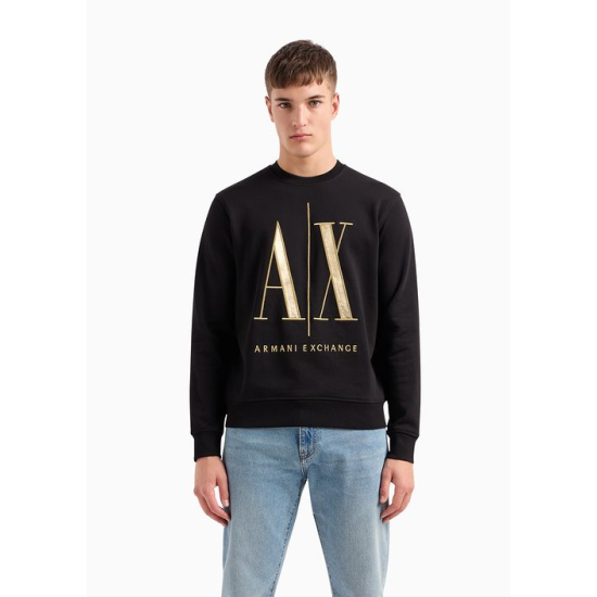 Armani Exchange Icon Big Logo Sweater Black/Gold