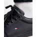 Tommy Hilfiger Iconic Leather Vulc Punched Sneaker Black