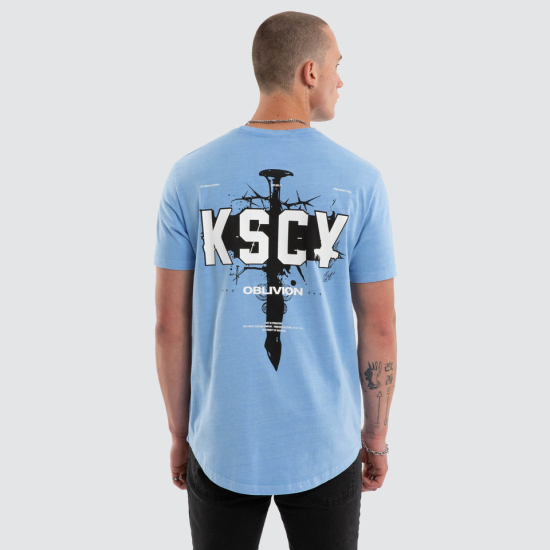 Kiss Chacey Imperial Dual Curved Tee Pigment Vista Blue