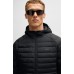 Boss J_Thor Water-Repellent Padded Jacket with Decorative Reflective Details Black