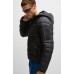Boss J_Thor Water-Repellent Padded Jacket with Decorative Reflective Details Black
