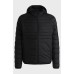Boss J_Thor Water-Repellent Padded Jacket with Decorative Reflective Details Black