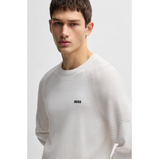 Boss K-Performance Max Active sweater with body mapping and moisture management white