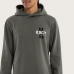 Kiss Chacey Inferno Curved Hem Hoodie Pigment Basil