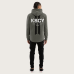 Kiss Chacey Inferno Curved Hem Hoodie Pigment Basil