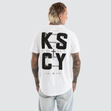 Kiss Chacey Fenced Dual Curved Tee Optical White