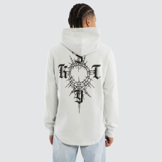 Kiss Chacey Fracture Dual Curved Hoodie Pigment Glacier Grey