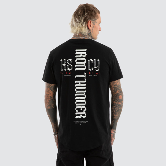 Kiss Chacey Iron Thunder Dual Curved Tee Jet Black