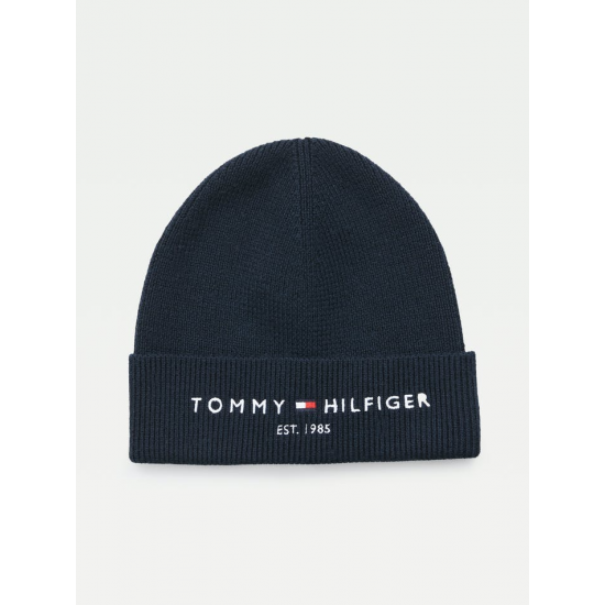 Tommy Hilfiger Established Knitted Cotton Beanie Navy