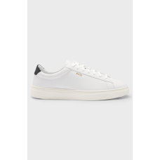 Boss Kieran Lace-up trainers in polished leather with logo details natural