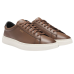 Boss Kieran Lace-up trainers in polished leather with logo details medium brown