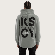 Kiss Chacey Reverence Dual Curved Hoodie Pigment Neutral Grey