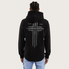 Kiss Chacey Worship Dual Curved Hoodie Jet Black