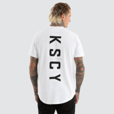 Kiss Chacey Stamp Dual Curved Tee Optical White