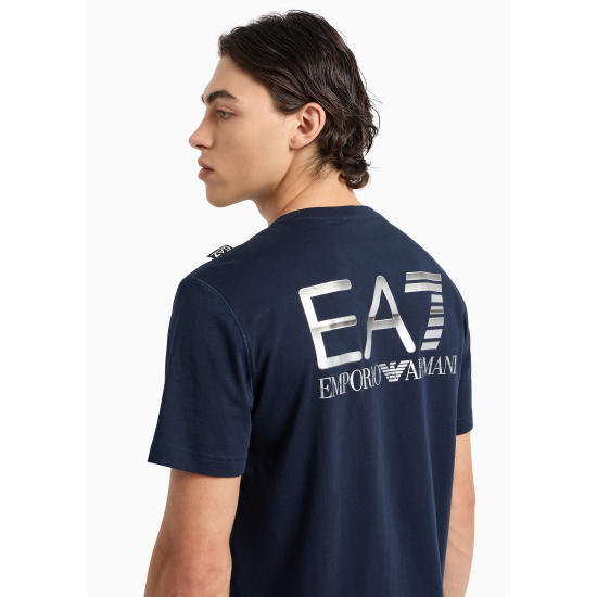 EA7 Emporio Armani Logo Series Back Print Navy