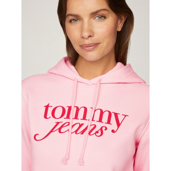 Tommy Jeans Reg Ess Logo Hoodie Pink Sugar