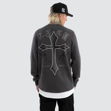 Kiss Chacey Lithium Layered Sweater Asphalt