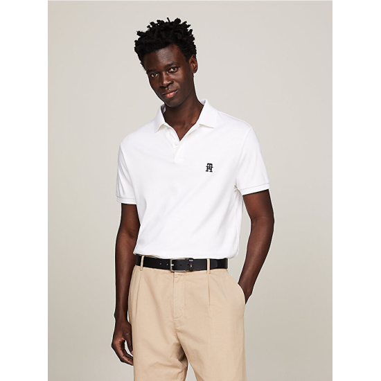 Tommy Hilfiger IMD Interlock Reg Polo White