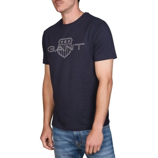 Gant Logo Tee Evening Blue