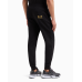 EA7 Emporio Armani Cotton Blend Logo Series Joggers Black/Gold