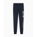 EA7 Emporio Armani Cotton Blend Logo Series Joggers Navy/White