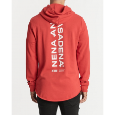 Nena and Pasadena Loud Hooded Dual Curved Sweater Poppy Red