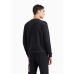 EA7 Emporio Armani Logo Series Cotton Crew Neck Sweater Black/Gold